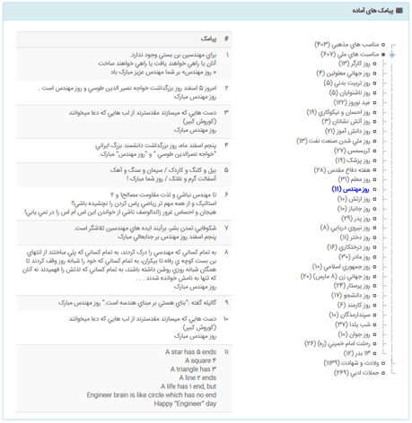 پیامک های آماده
